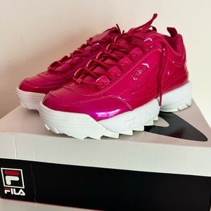 NWT Fila Disruptor 2 Liquid Luster, Magenta Pink, W 10 🩷 BRAND NEW IN BOX!